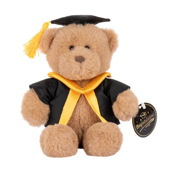 WITH HEART GRADUATION BEAR WITH SCROLL MEDIUM 20CM