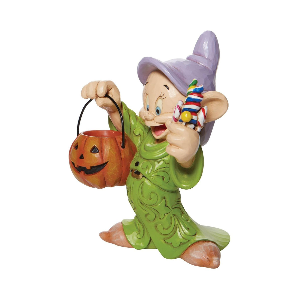 DISNEY TRADITIONS BY JIM SHORE HALLOWEEN DOPEY TRICK-OR-TREATING