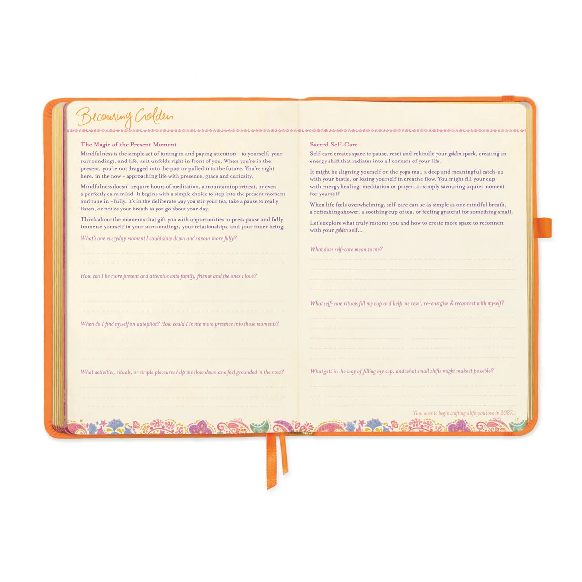 Intrinsic 2027 Diary Planner The Year For New Adventures - Sunrise Orange