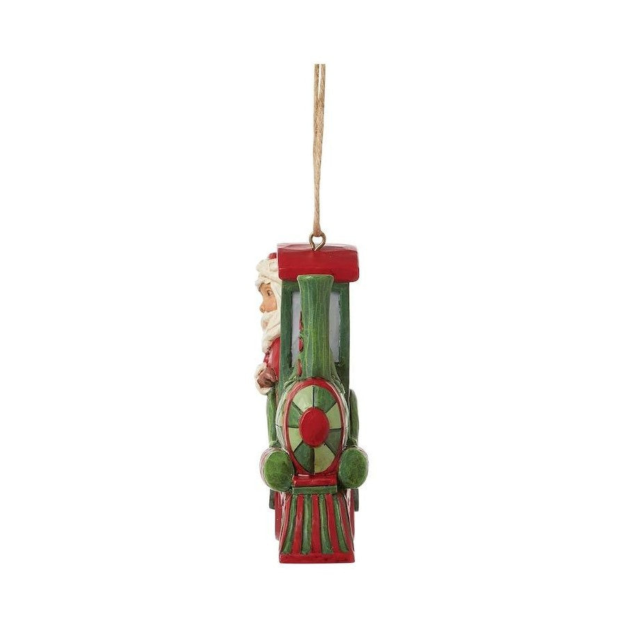 Heartwood Creek By Jim Shore Santa In Train Hanging Ornament