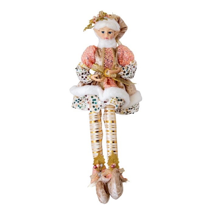 Christmas Posable Fabric Girl Elf Pink Large