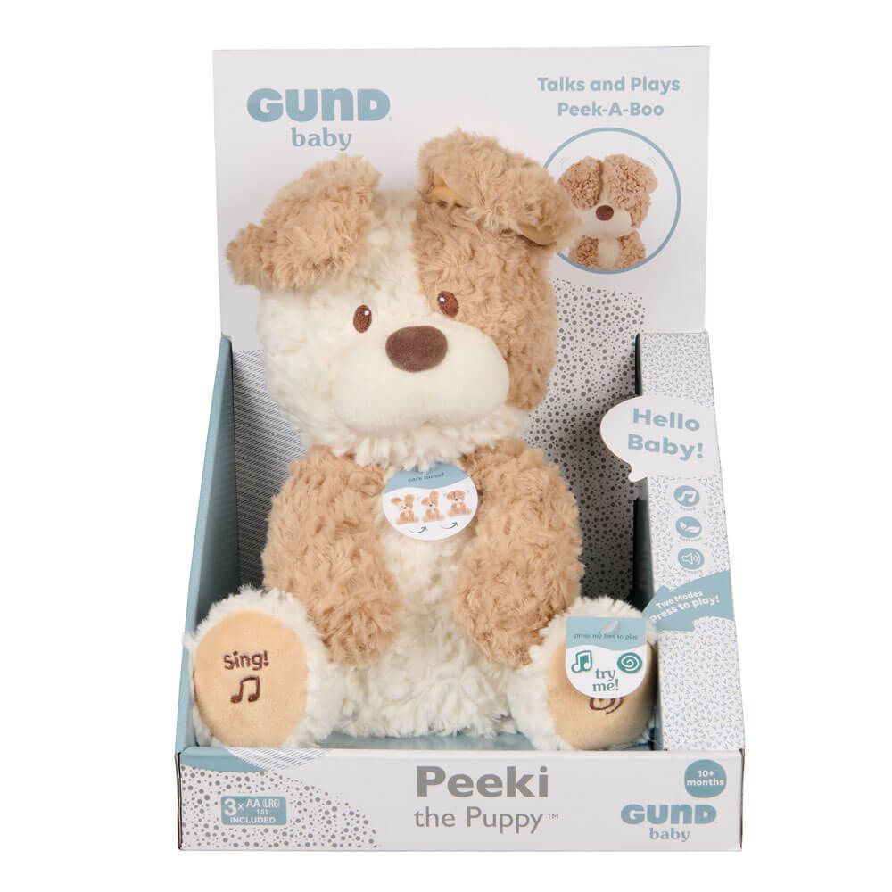 GUND ANIMATED PEEKI THE PUPPY PLUSH