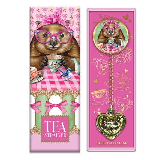 Lisa Pollock Ceramic Tea Strainer With Gold Detailing Wonda Wombat