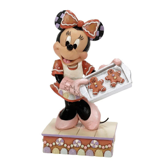 DISNEY TRADITIONS BY JIM SHORE MINNIE WITH GINGERBREAD COOKIES