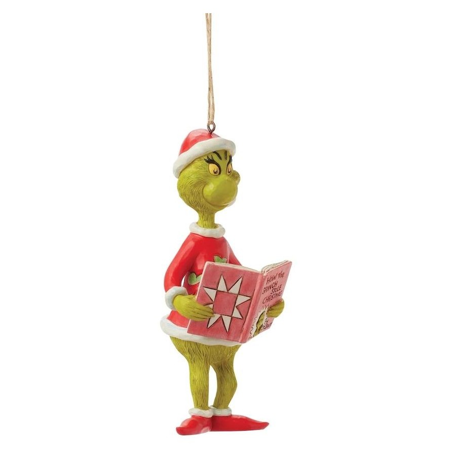 The Grinch By Jim Shore Grinch With Book Hanging Ornament