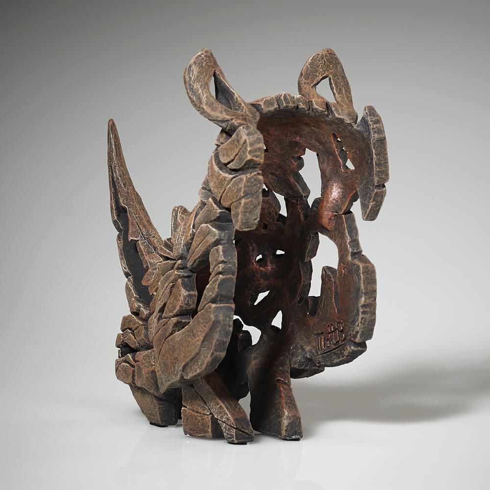 EDGE SCULPTURE MINIATURE RHINOCEROS BUST FIGURINE