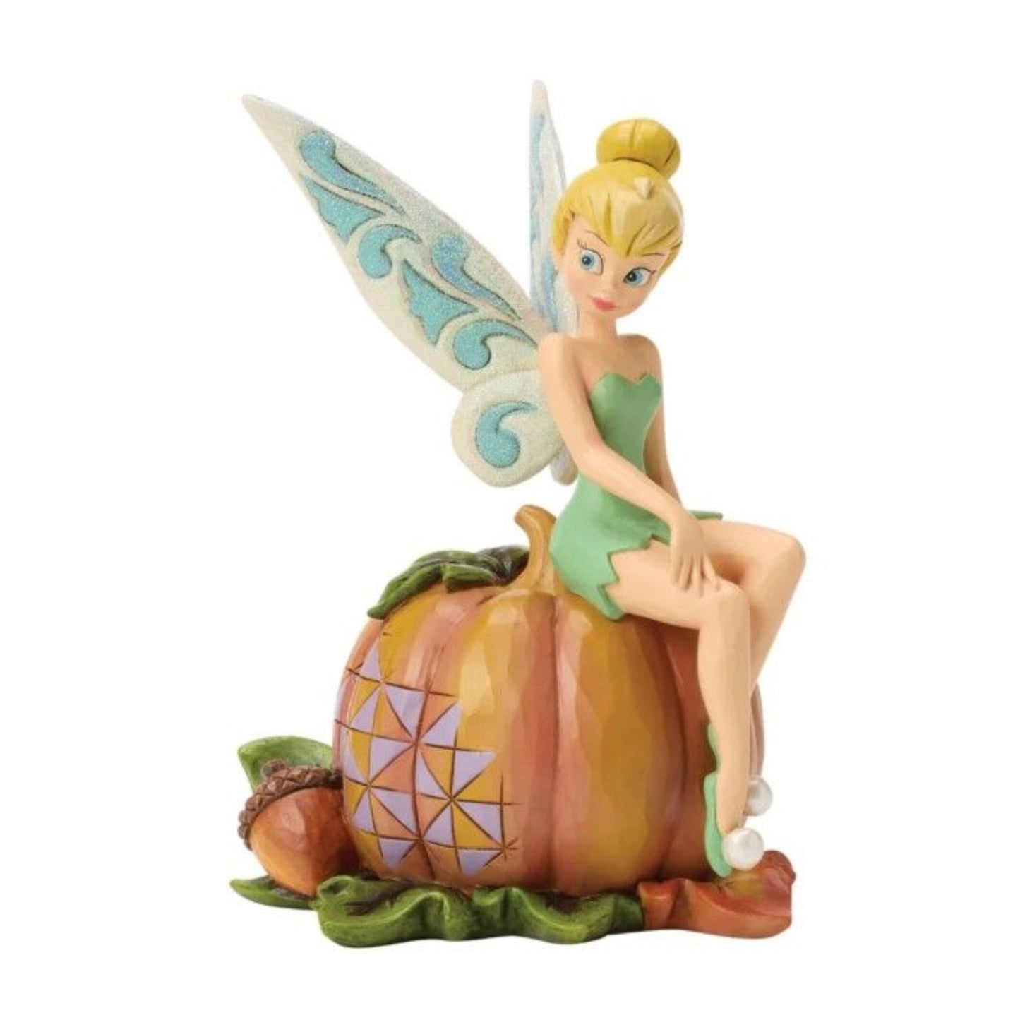 DISNEY TRADITIONS BY JIM SHORE TINKER BELL ON PUMPKIN