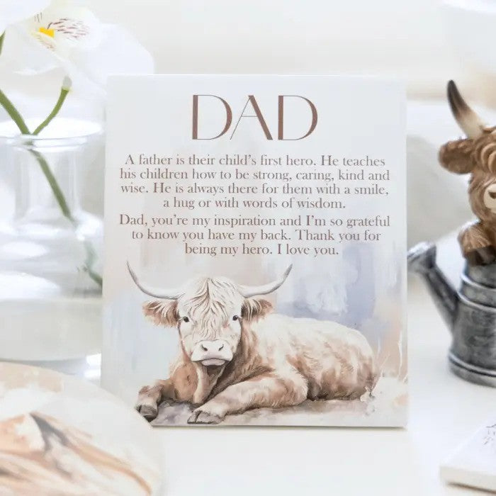 Saddle & Bloom Verse Plaque Dad