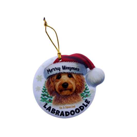 Christmas Sentiment Ceramic Plaque Dog Labradoodle