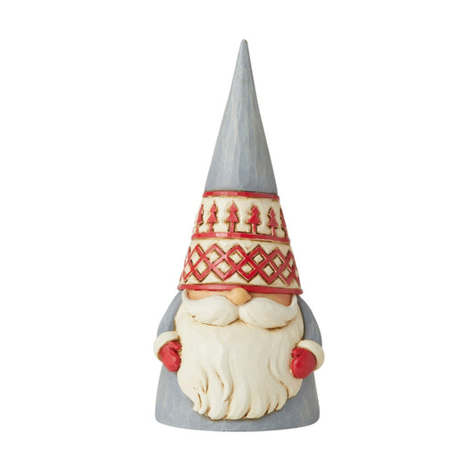HEARTWOOD CREEK CHRISTMAS NORDIC GNOME GREY TREES HAT 15CM