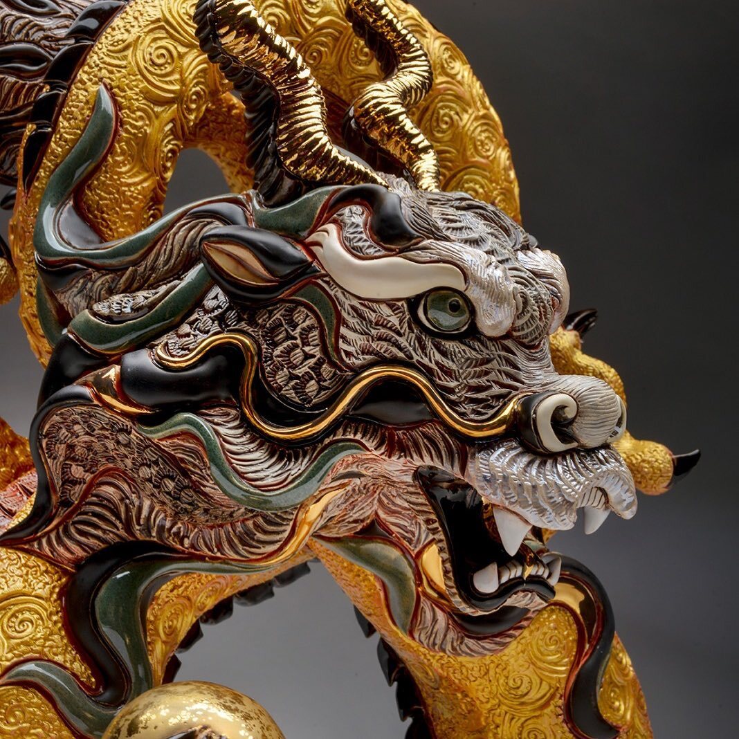 RINCONADA DE ROSA FIGURINE INFINITE CHINESE DRAGON 38CM