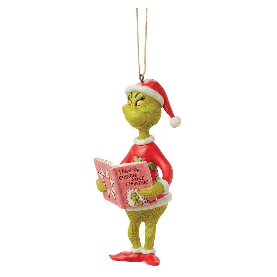 The Grinch By Jim Shore Grinch With Book Hanging Ornament
