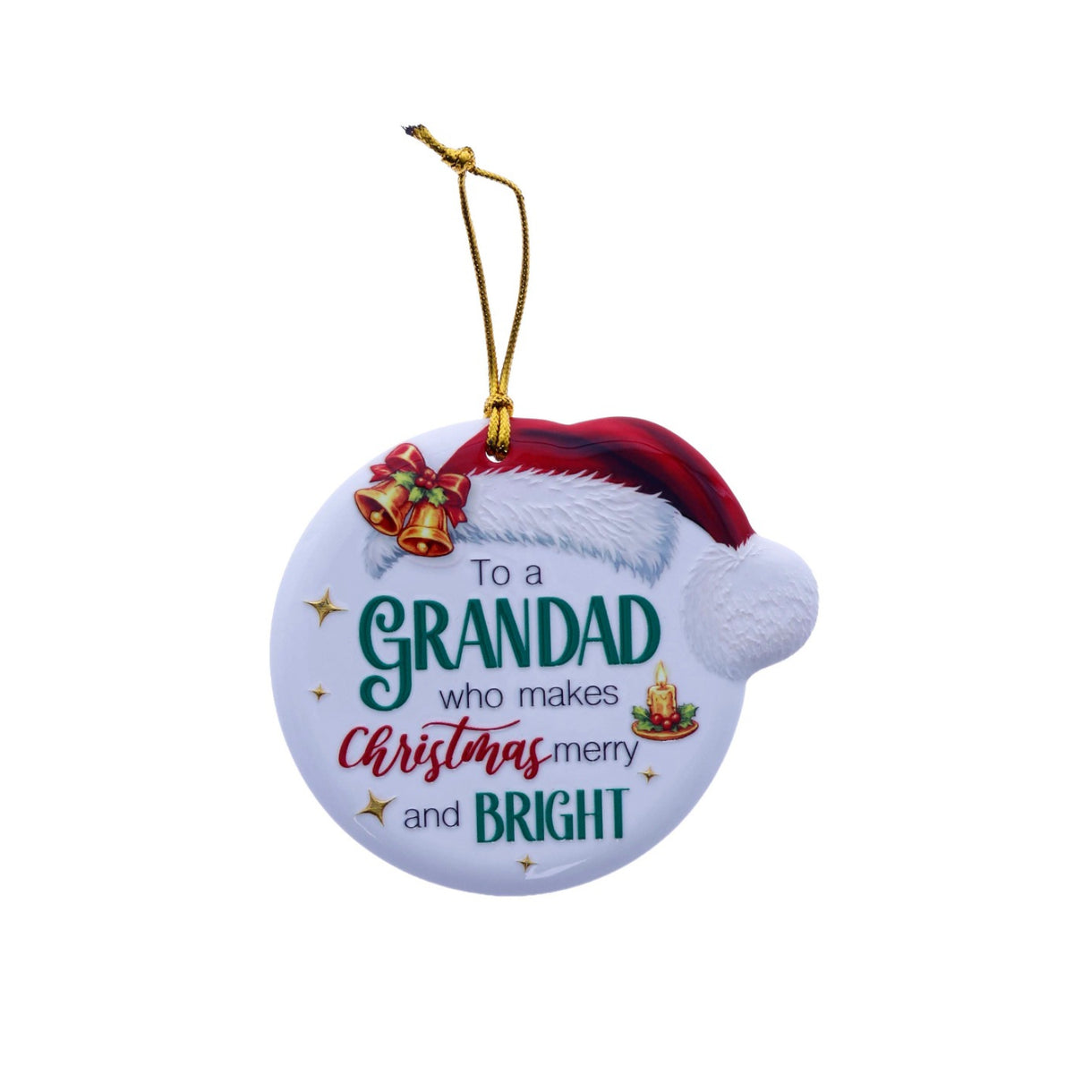 Christmas Sentiment Ceramic Plaque Grandad