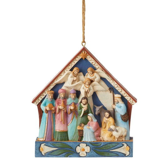 HEARTWOOD CREEK HANGING ORNAMENT NATIVITY STABLE