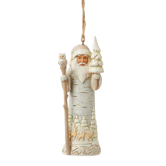 HEARTWOOD CREEK HANGING ORNAMENT SANTA BIRCH BARK