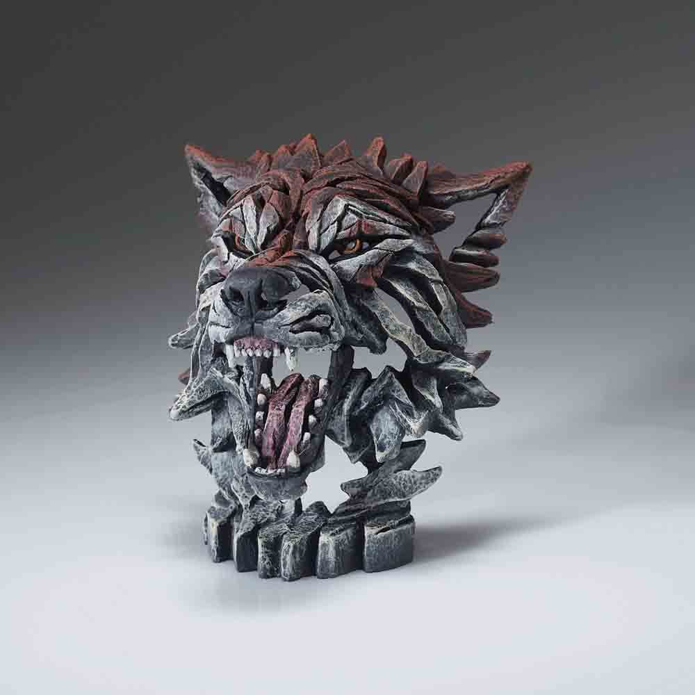 EDGE SCULPTURE MINIATURE WOLF BUST