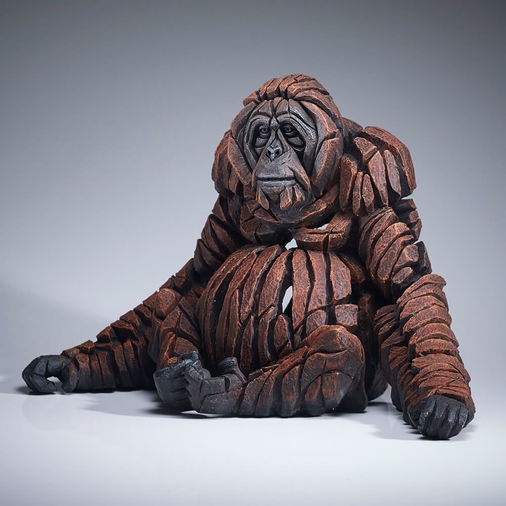 EDGE SCULPTURE MOTHER ORANGUTAN FIGURE LARGE