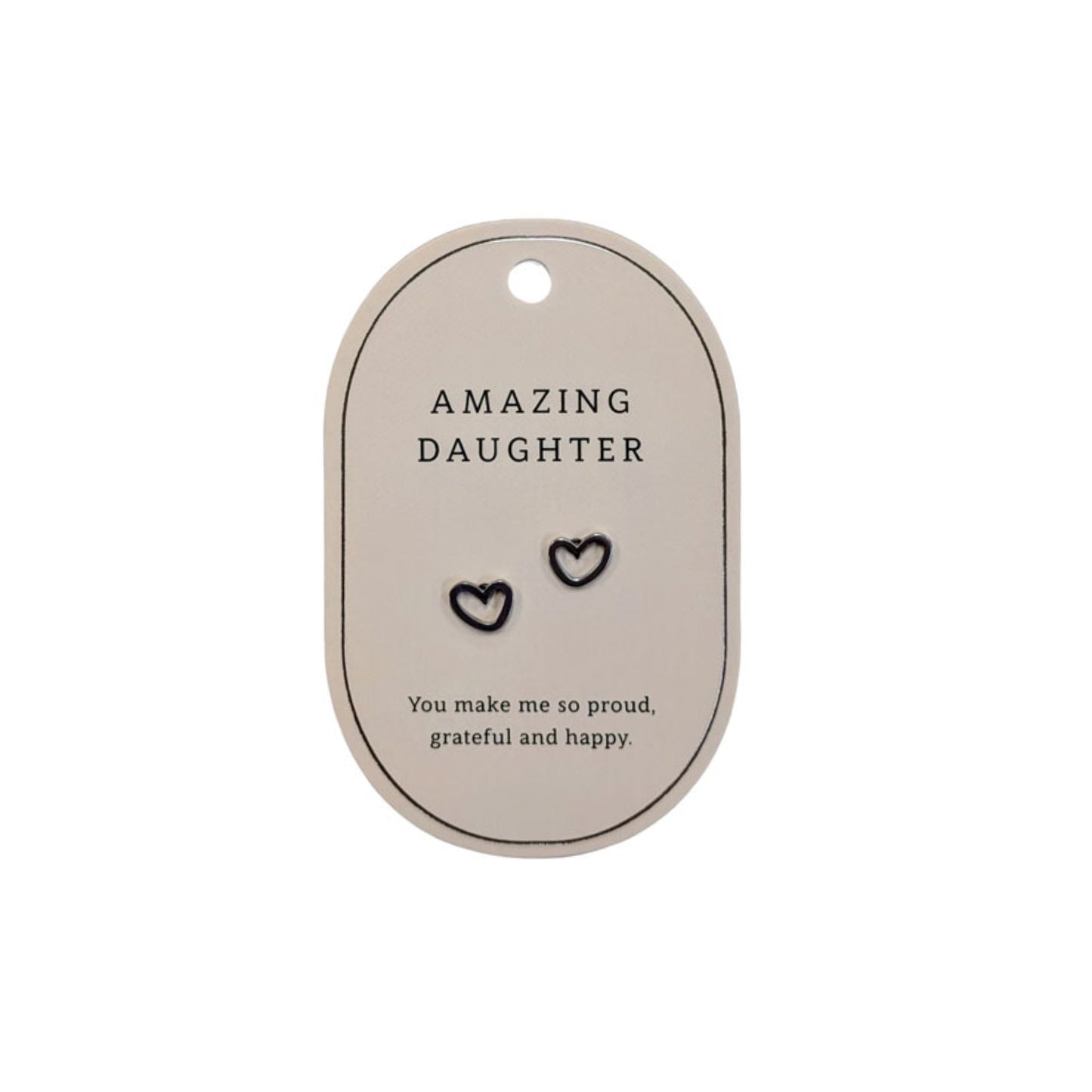 SWEETHEART DAUGHTER SILVER EARRINGS