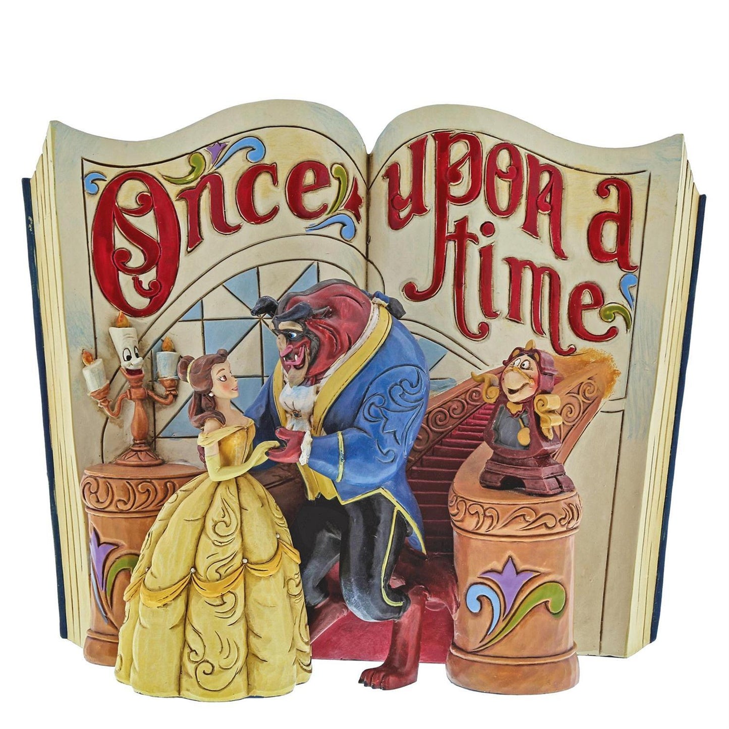 DISNEY TRADITIONS BY JIM SHORE BEAUTY & THE BEAST STORYBOOK 15CM