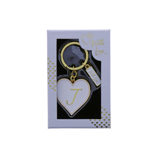 INITIAL KEYRING "J" IN GOLD