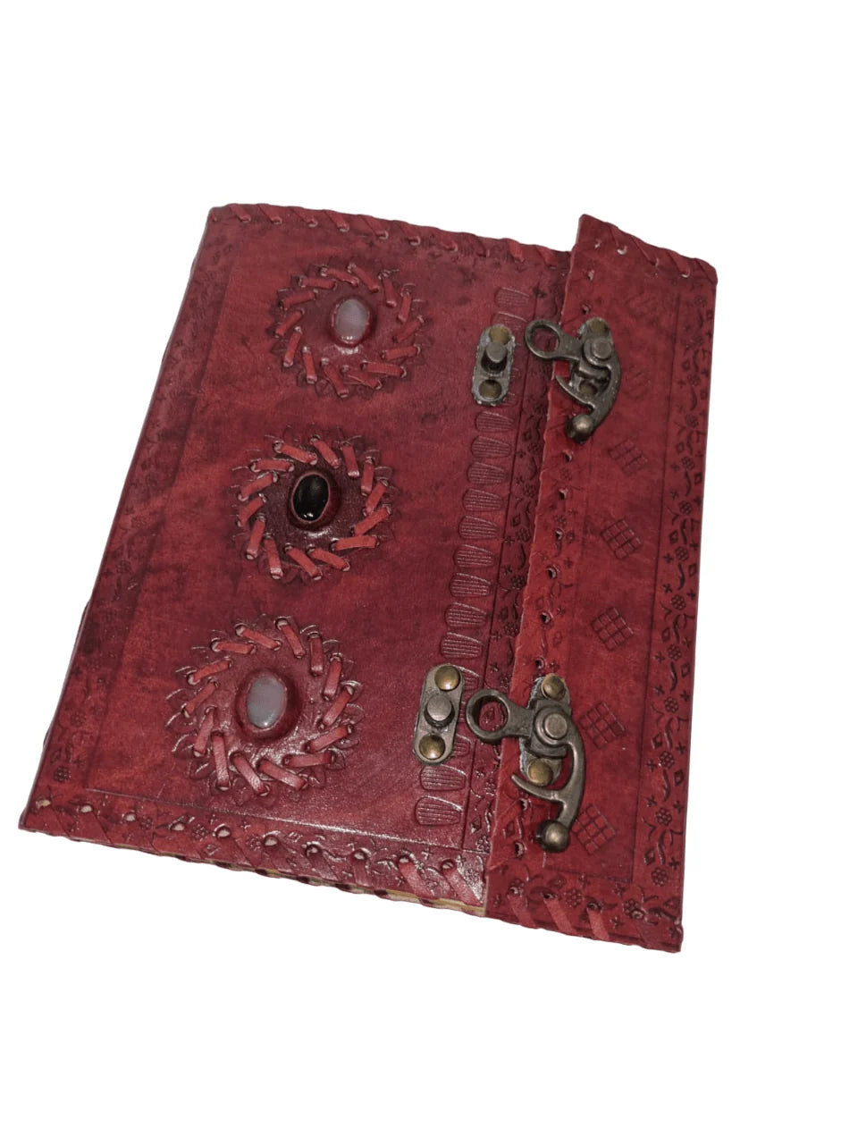 Leather Journal Parchment Style Paper With Stones
