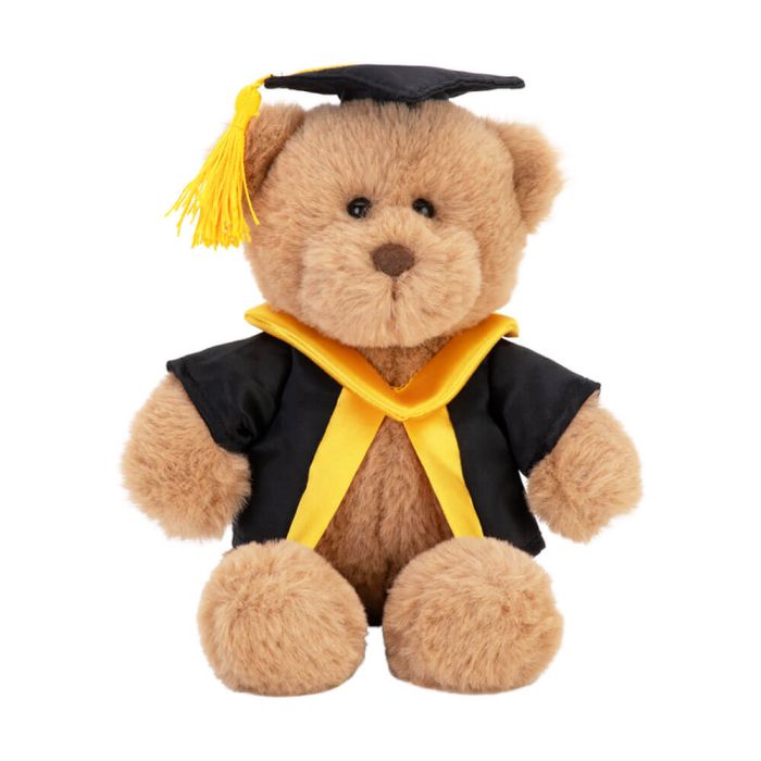 WITH HEART GRADUATION BEAR WITH SCROLL MEDIUM 20CM