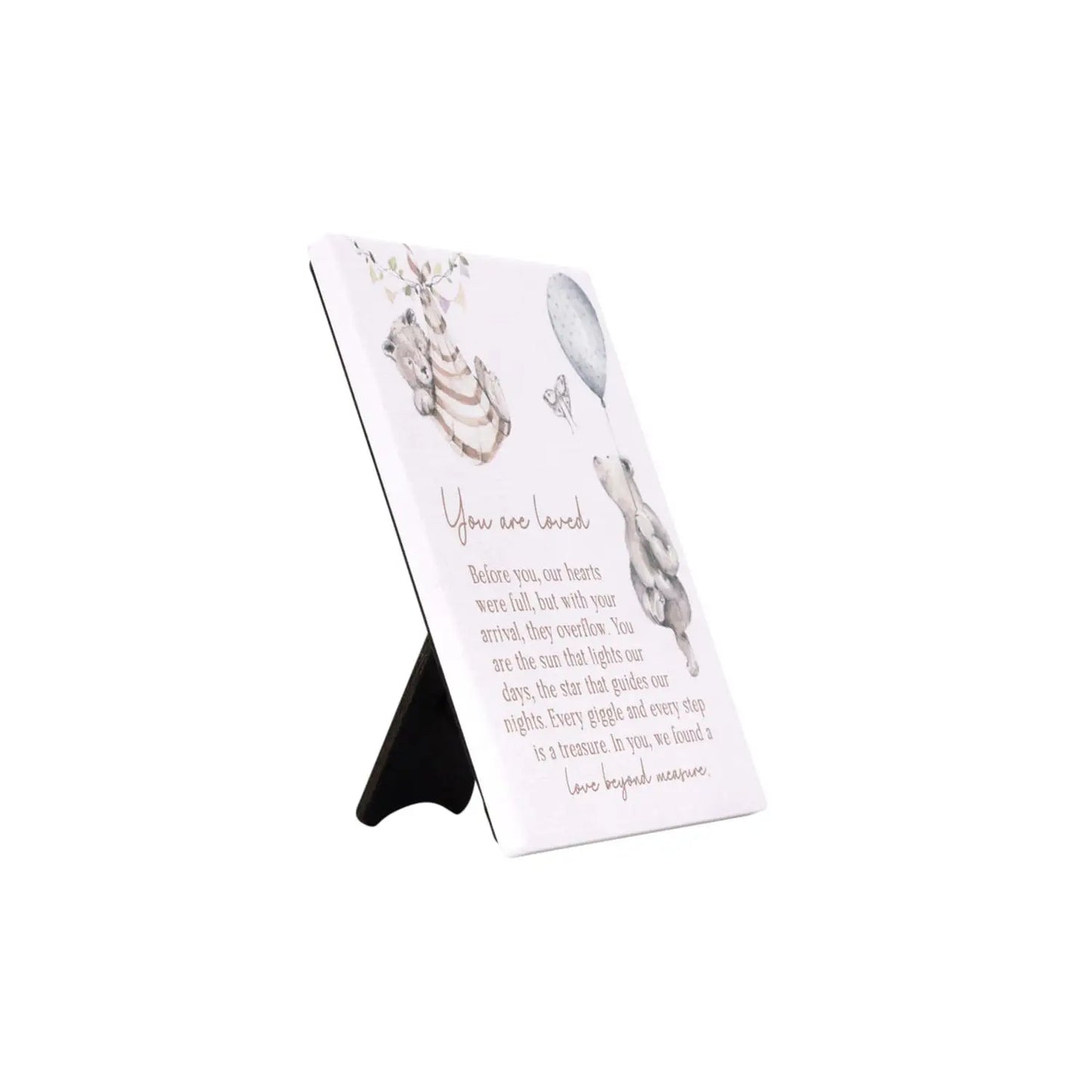 Ceramic Verse Plaque Tiny Wonders Loved