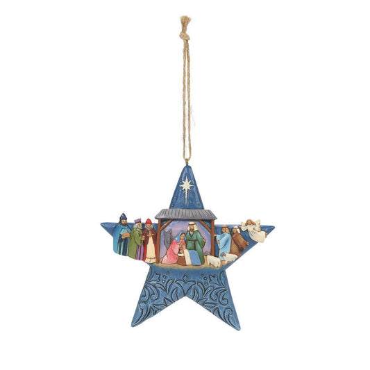 HEARTWOOD CREEK HANGING ORNAMENT STAR WITH NATIVITY