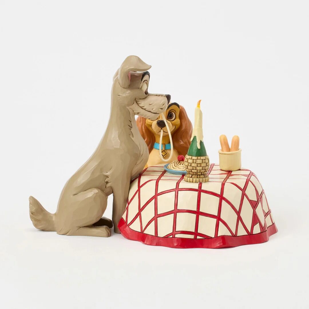 DISNEY TRADITIONS BY JIM SHORE LADY & THE TRAMP SPAGHETTI SCENE