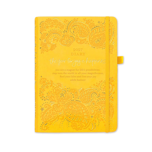 Intrinsic 2027 Diary Planner The Year For Joy & Happiness - Limoncello Yellow