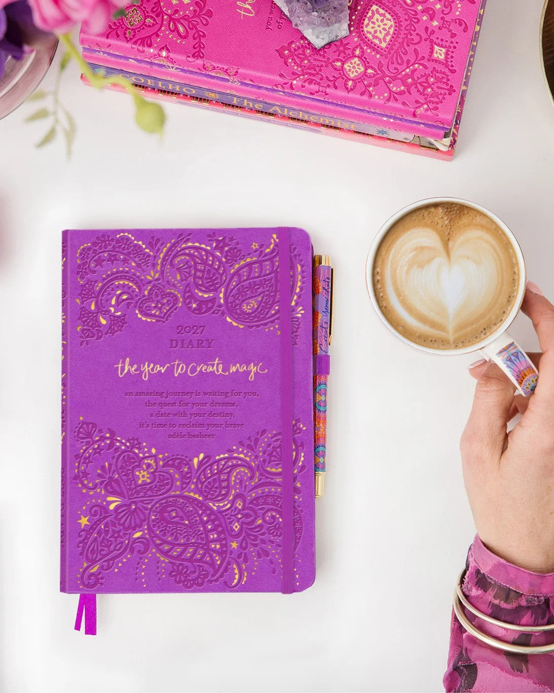 Intrinsic 2027 Diary Planner The Year To Create Magic - Berry Bliss Purple