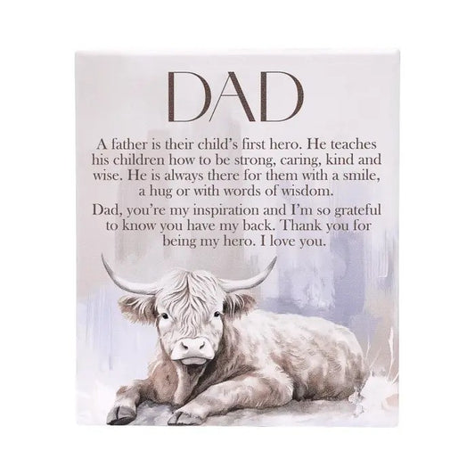 Saddle & Bloom Verse Plaque Dad