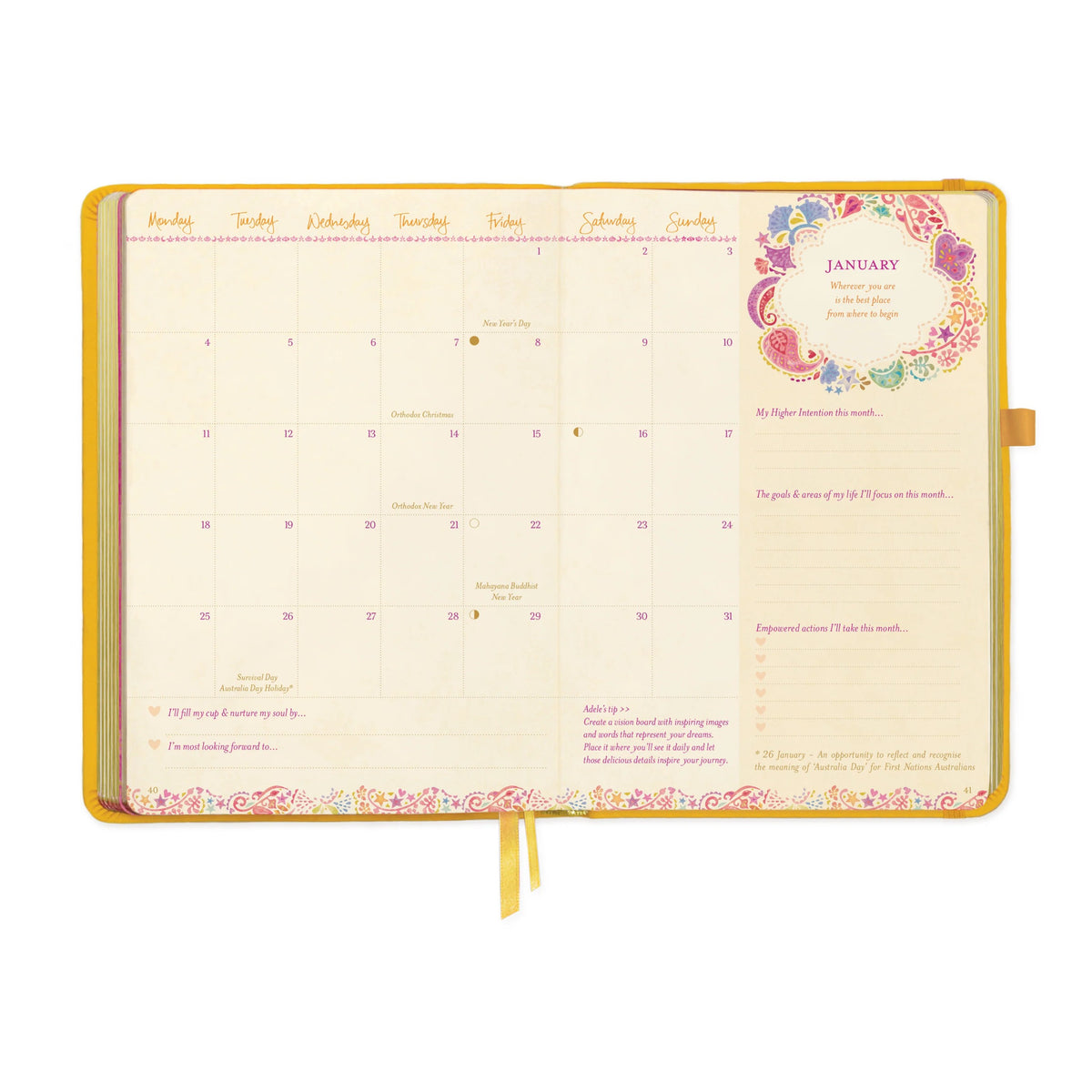 Intrinsic 2027 Diary Planner The Year For Joy & Happiness - Limoncello Yellow