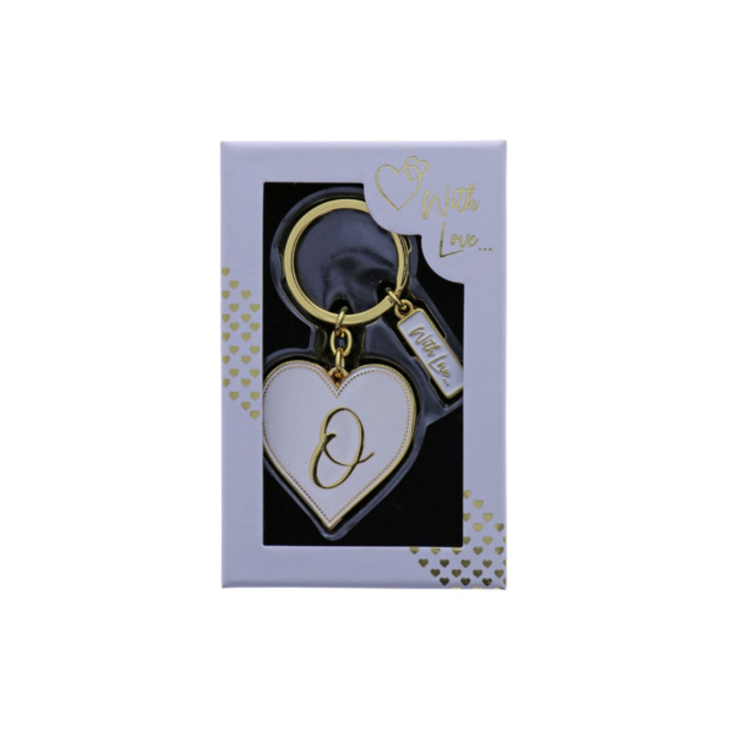 INITIAL KEYRING "O" IN GOLD