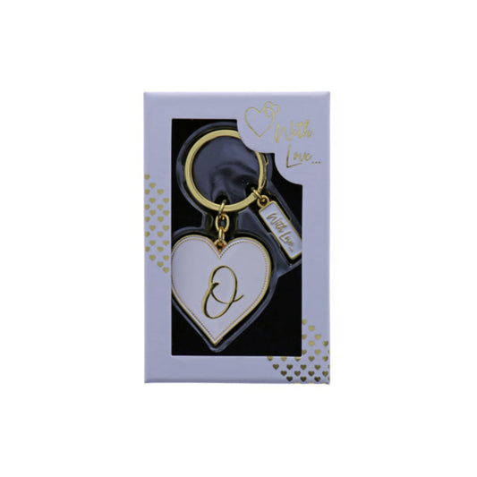 INITIAL KEYRING "O" IN GOLD