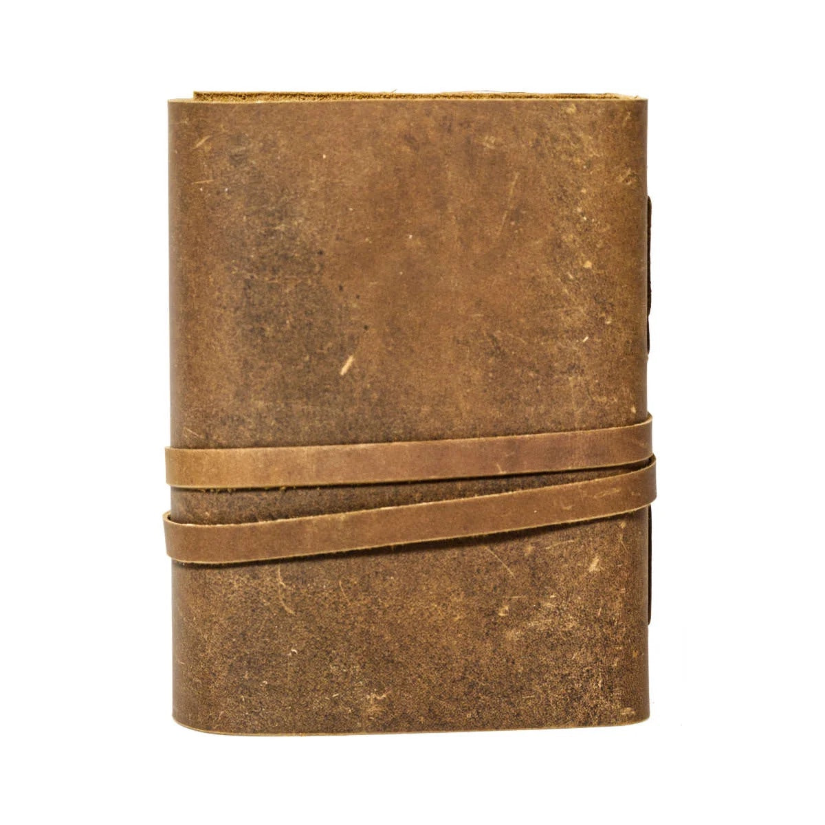 Leather Journal Parchment Style Paper Dark Brown With Key
