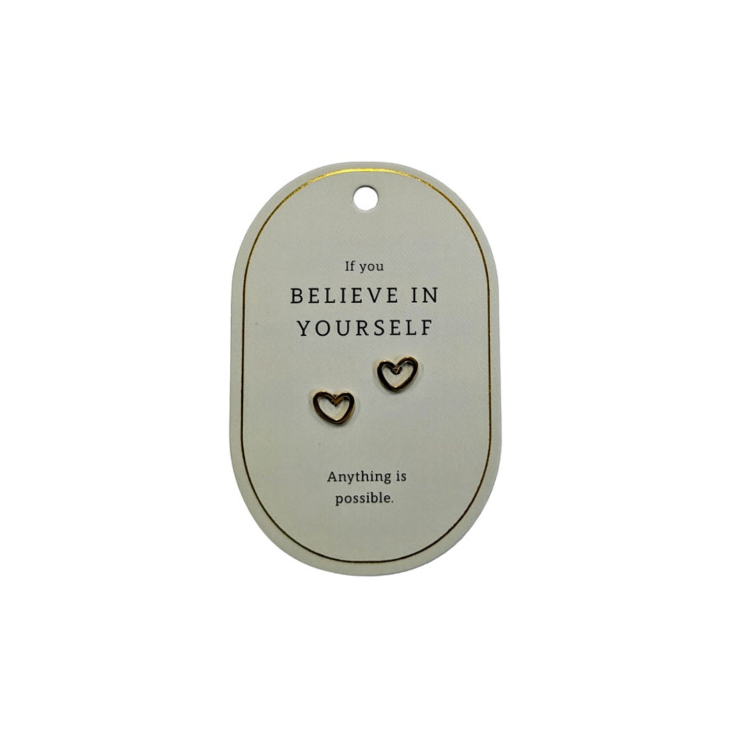 SWEETHEART BELIEVE GOLD EARRINGS