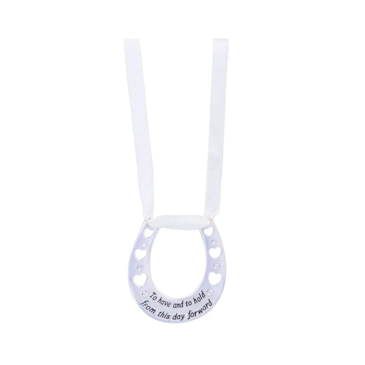 Equilibrium Silver Wedding Horse Shoe With Verse