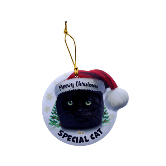 Christmas Sentiment Ceramic Plaque Special Cat Black
