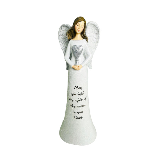CHRISTMAS ANGEL WITH HEART 22CM