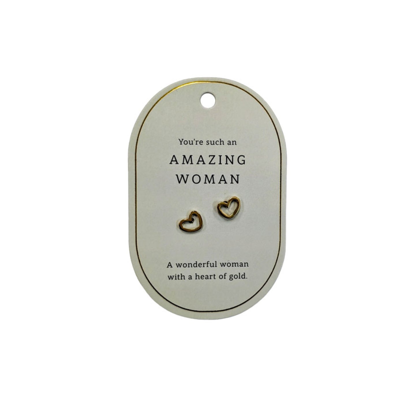SWEETHEART AMAZING WOMAN GOLD EARRINGS