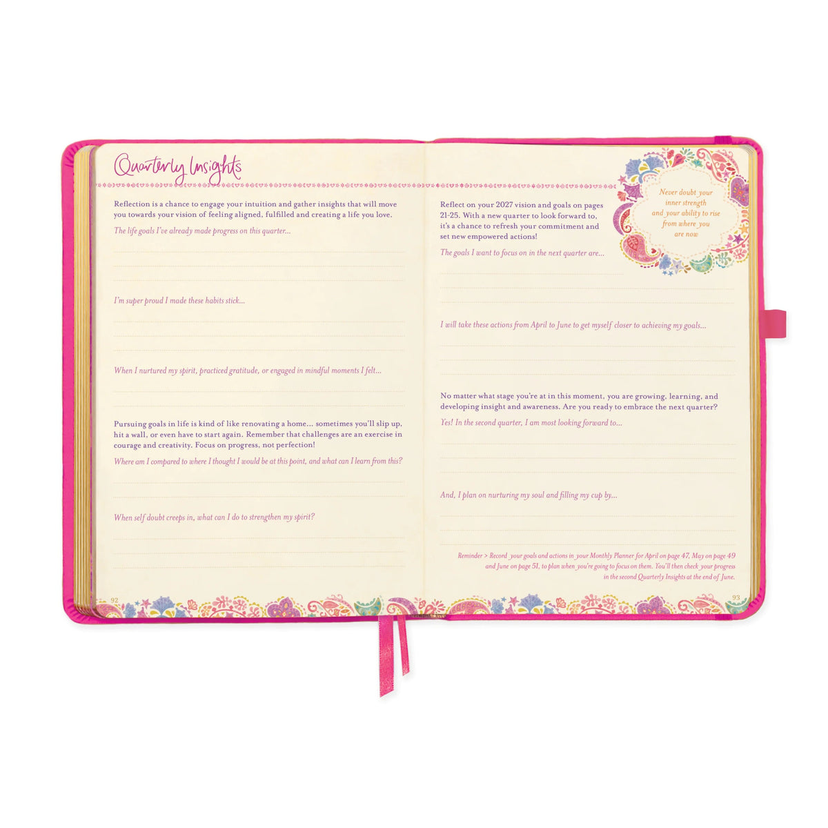 Intrinsic 2027 Diary Planner The Year To Rise Strong - Positively Pink