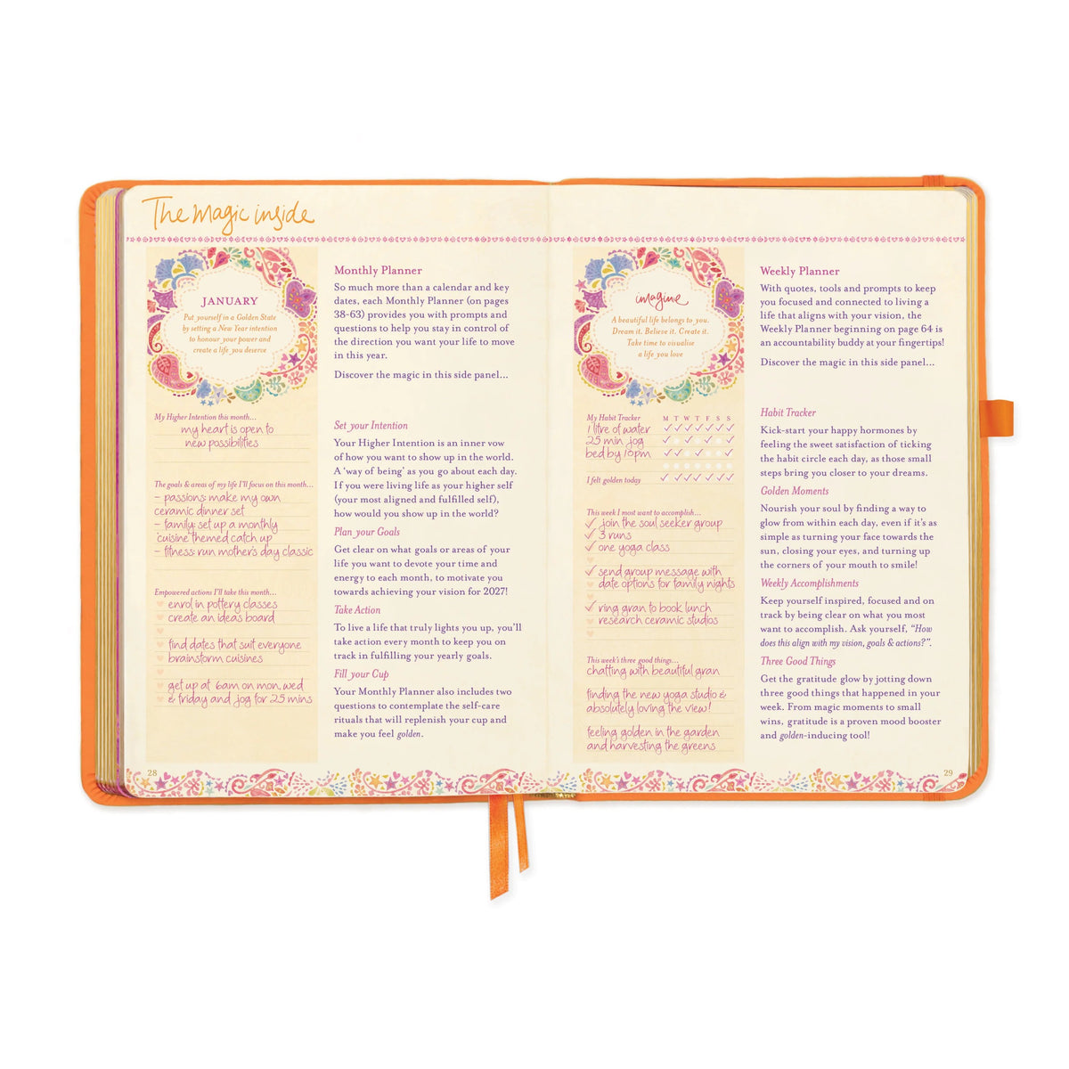 Intrinsic 2027 Diary Planner The Year For New Adventures - Sunrise Orange