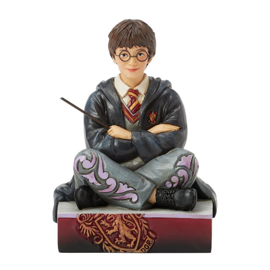 HARRY POTTER BY JIM SHORE HARRY WITH WAND SITTING