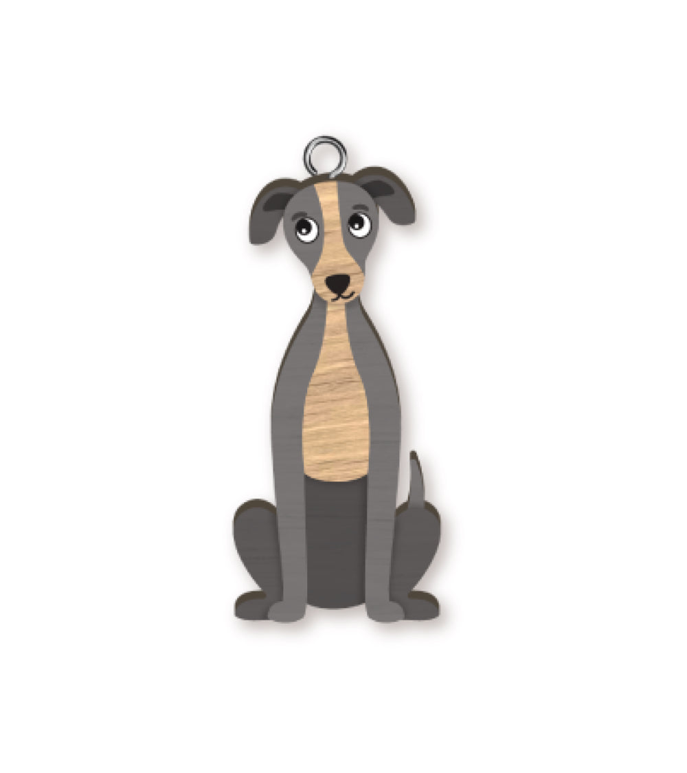 HANDMADE KEYRING GREYHOUND