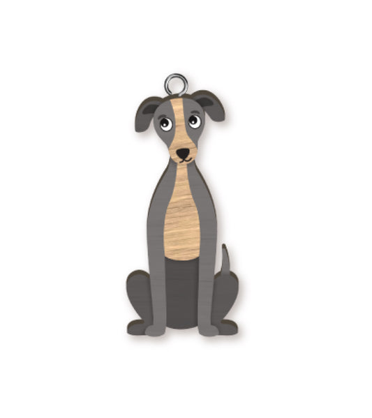HANDMADE KEYRING GREYHOUND