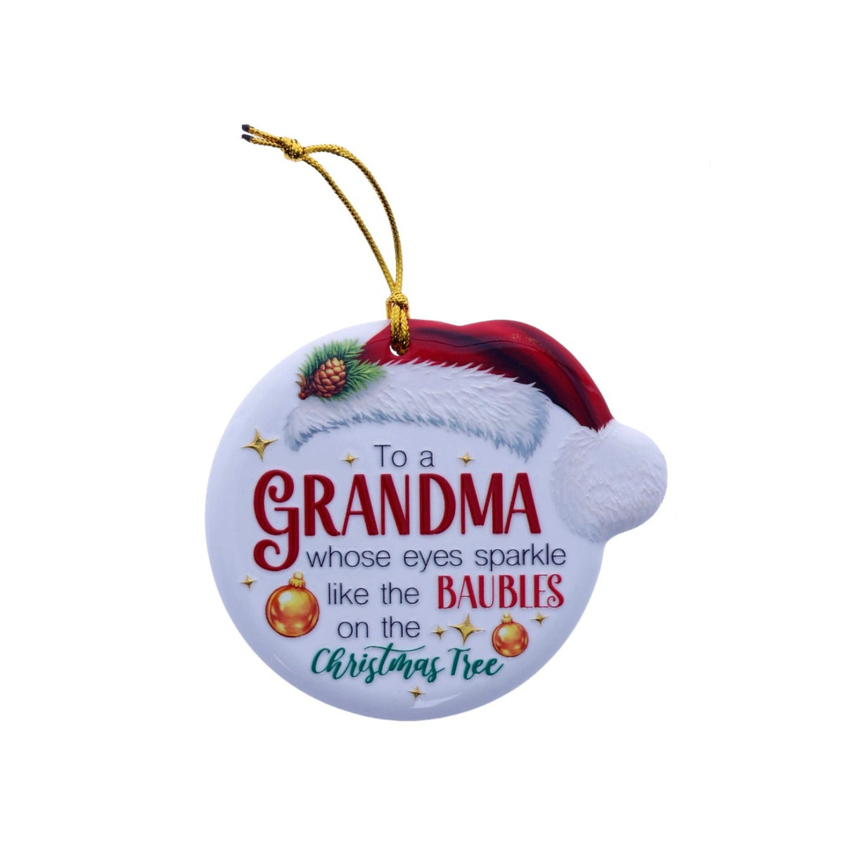 Christmas Sentiment Ceramic Plaque Grandma