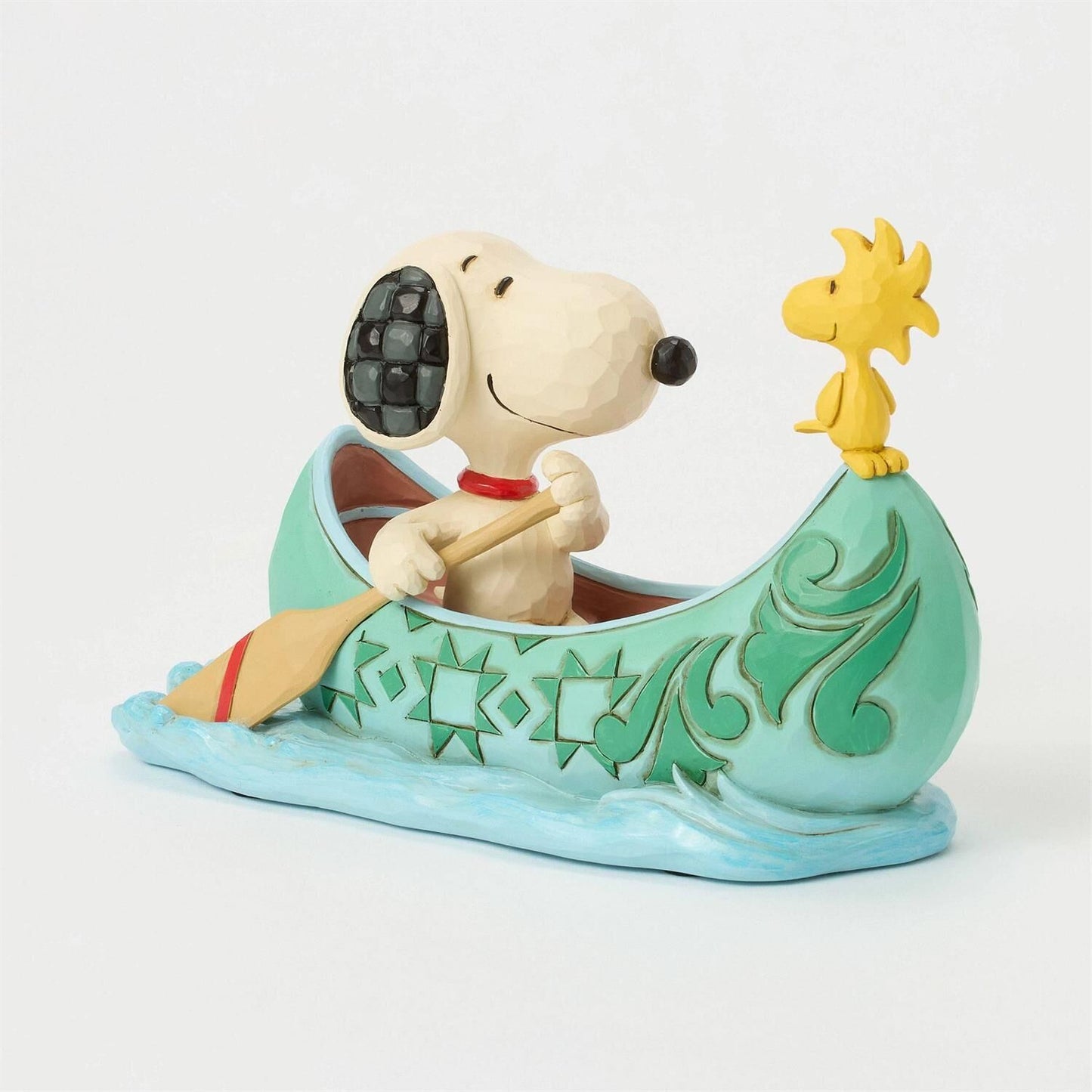 PEANUTS BY JIM SHORE SNOOPY & WOODSTOCK IN CANOE