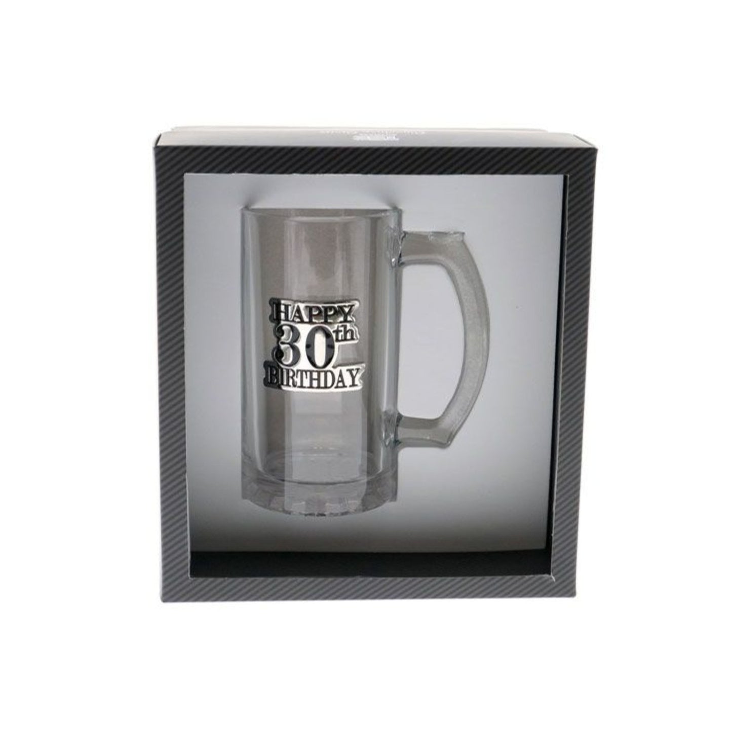 Birthday Beer Stein With Black & Silver Badge 30th