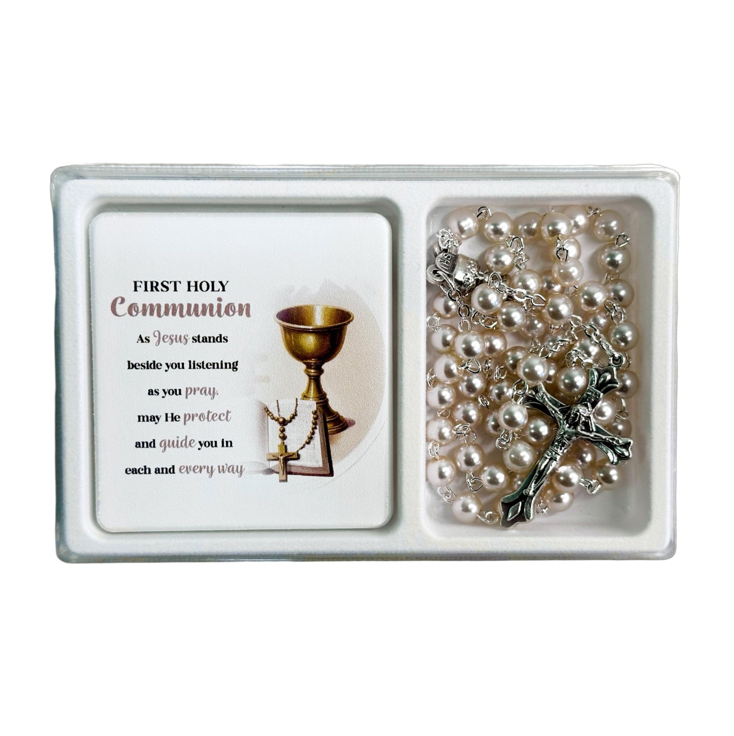 ROSARY AND VERSE PLAQUE SET FIRST COMMUNION